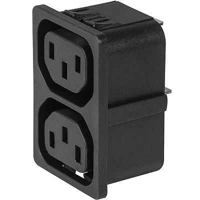 4751  4751 with 2 ganged outlets in black