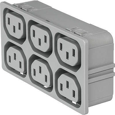 4751  4751 with 6 ganged outlets in grey