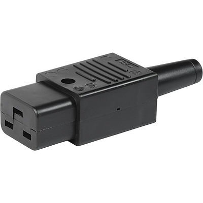 0104U  IEC Connector C19, Rewireable, Straight