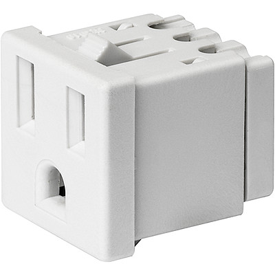 NR010  NEMA line Outlet 5-15R, Snap-in Mounting, Front Side, IDC- or Quick-connect Terminal