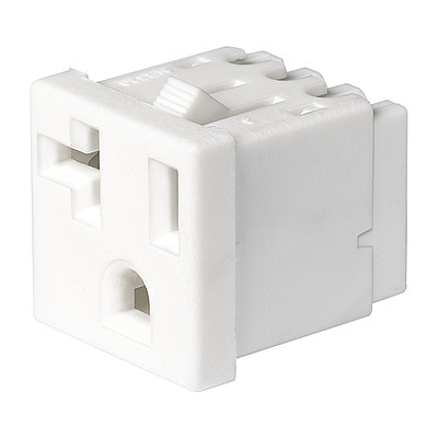 NR520  NEMA line Outlet 5-20R, Snap-in Mounting, Front Side, IDC- or Quick-connect for Line-Terminal