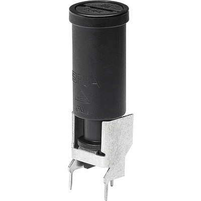 FUA  Shock-Safe Fuseholder, 5 x 20 / 6.3 x 32 mm, Slotted Cap, vertical