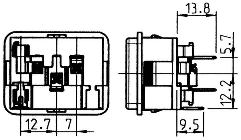 GSF2_Massbild_Anschlussbild_Löt-/Steckanschluss 4.8x0.8mm