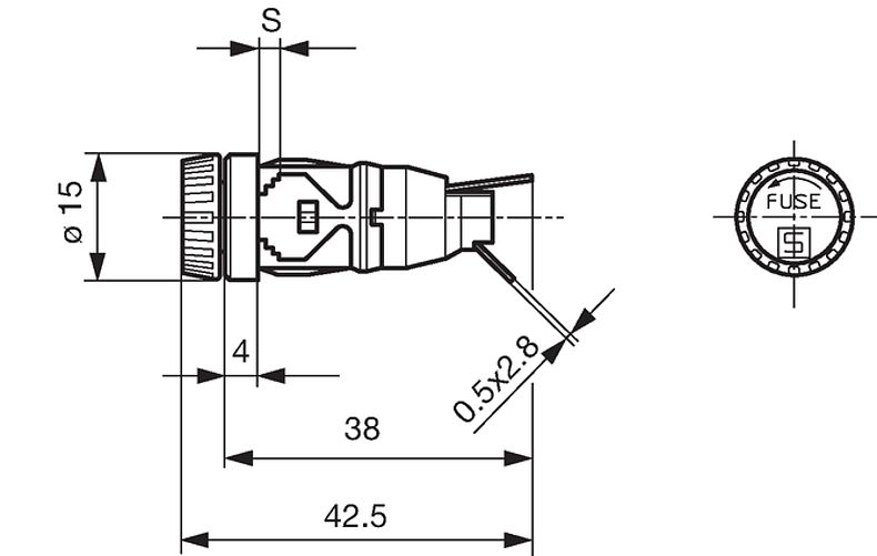 FEF_Massbild_Mehransicht_snap_in_Fingergrip_schräg_Dfläche