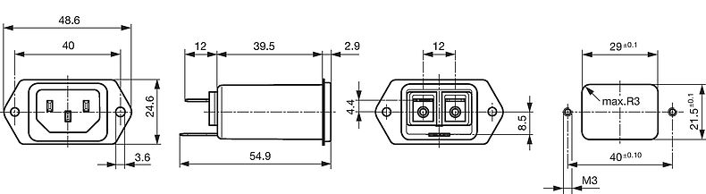 5150_3pol_Massbild_frontside_Mehransicht