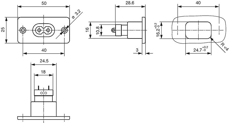 5088, SGE GST, PG07, G-Steckdose 2.5A/Frontplatte