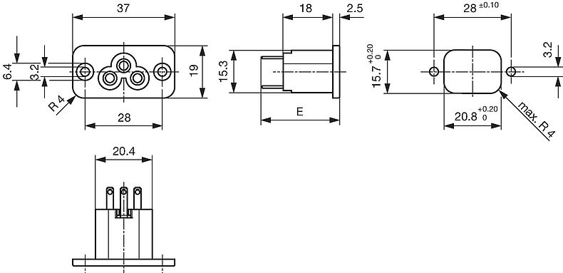 2561_Massbild_Löt_Steckanschluss