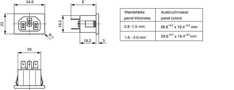 1061_Massbild_Steck_Lötanschlüsse