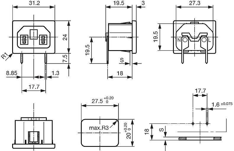 6015_Massbild_SKII_PCB