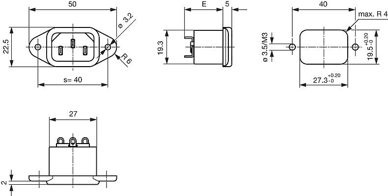 6061_Massbild_3_Durchgangsloch_40