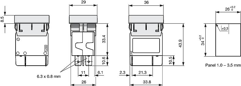 TA35_Wippe_Massbild_2_pole_Zubehör_CZM24