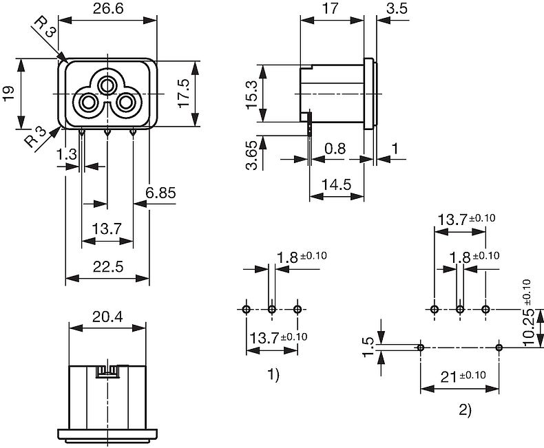 2563_Massbild_Leiterplattenanschluss