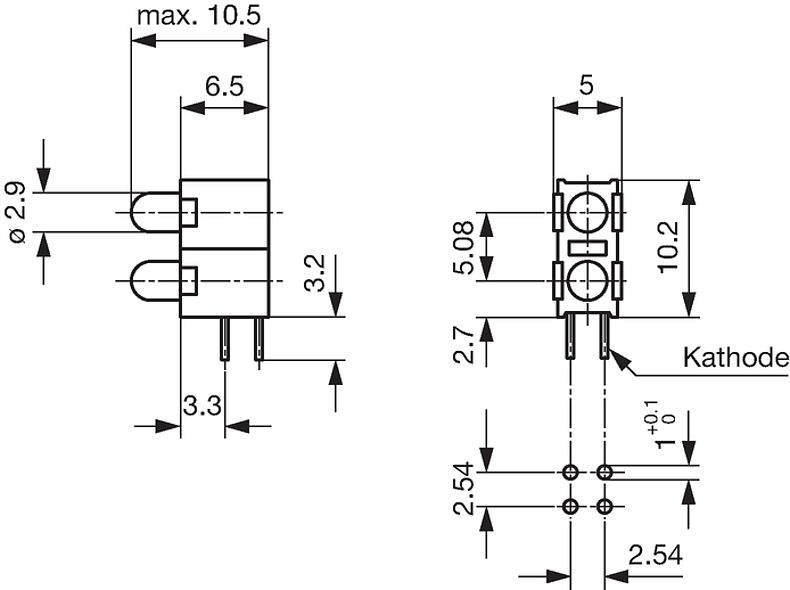 ASL_Massbild_3mm_LED_doppelt_Anschlüsse_abgewinkelt_mit_LED