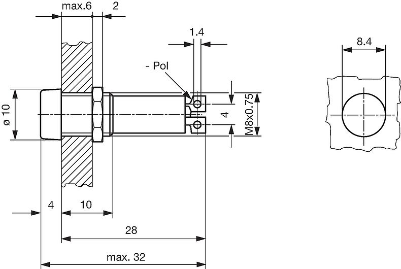 LFM_Massbild_5mm_LED_Innenreflektor_mit_Vorwiderstand