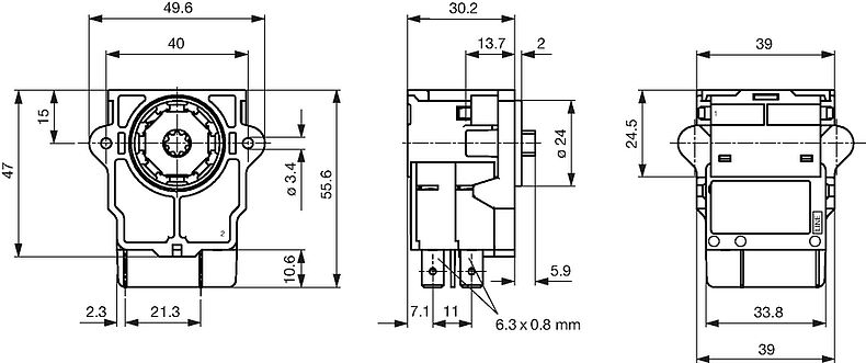TA35_Drehknopf_Massbild_2_pole