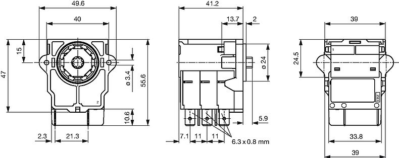 TA35_Drehknopf_Massbild_3_pole