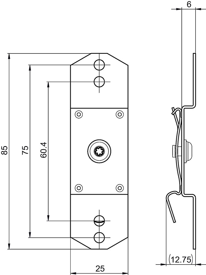 DIN RAIL Clip_3-135-942_Massbild