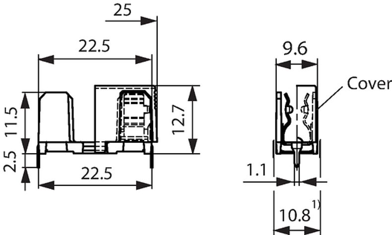 OGN - Offener Sicherungshalter, 5 x 20 mm, THT, SMT, THR, IEC 60335-1