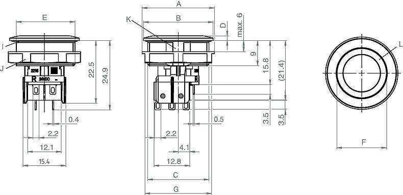 MSM II - Metal Switch, Switching Voltage up to 250 VAC