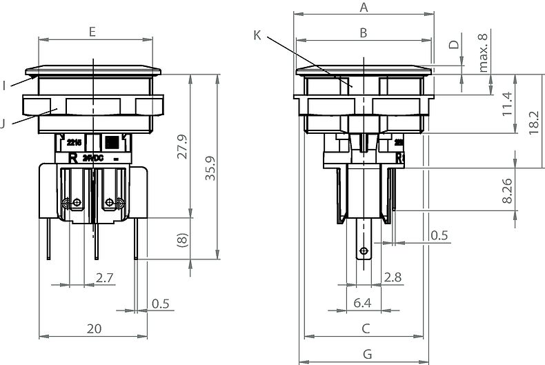 MSMII_M22_LE_AI_24VDC_Massbild_Mehransicht