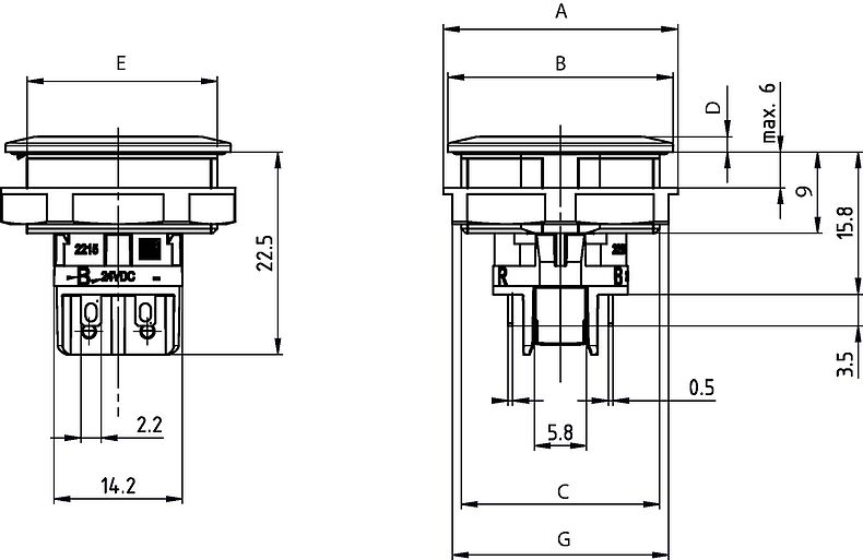 MSMII_M22_AE_RI_Bauform 2_Massbild_Mehransicht