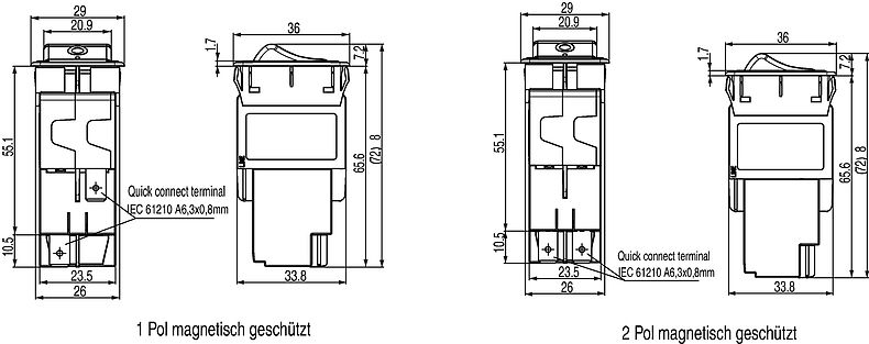 TA35_Wippe_2-pole_Massbild_1-and 2-pole-protected