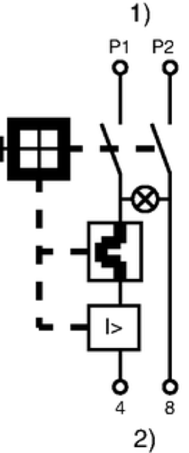 TA35_Wippe_Schaltbild_2_pole_1_Bimetal_beleuchtet, 1 magnet module