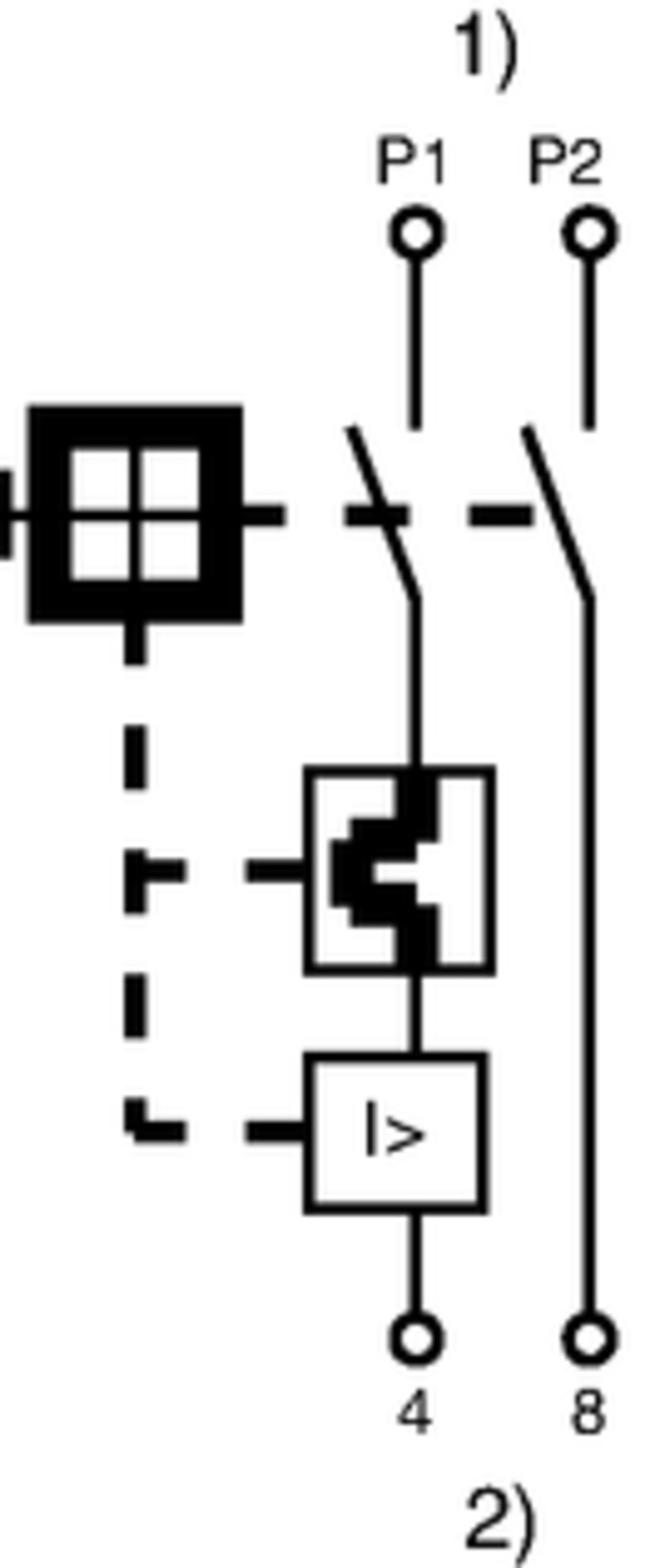 TA35_Wippe_Schaltbild_2_pole_1_Bimetal_unbeleuchtet, 1 magnet module