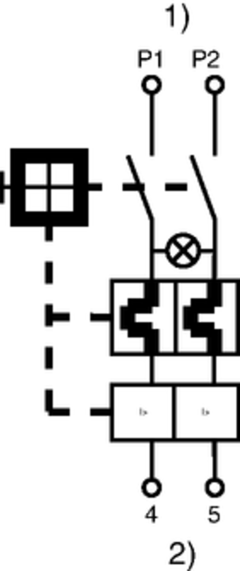 TA35_Wippe_Schaltbild_2_pole_2_Bimetal_beleuchtet, 2 magnet module
