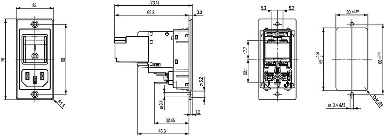DG11_Massbild_Mehransicht_Schraubversion_A_Front_magnetic