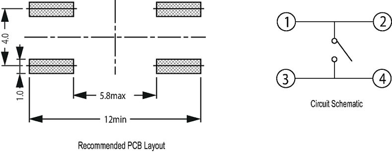 TCS6F_Massbild_Mehransichten_Gullwing_SMD_PCB_Layout