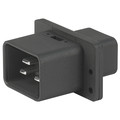 4730, SGE GST, PG07, Gerätesteckerkombielement 16A Frontplatte s/w